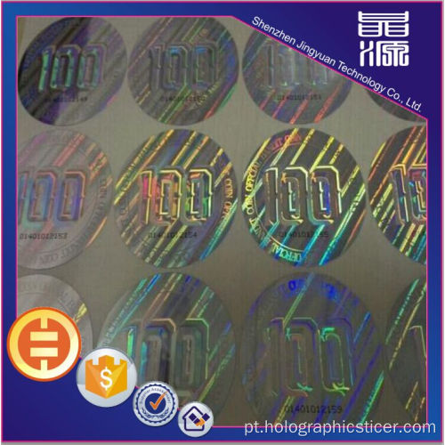 Etiqueta de segurança PET 3D Hologram Sticker